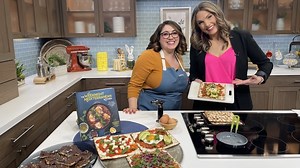 Matzo pizza with toppings from around the world