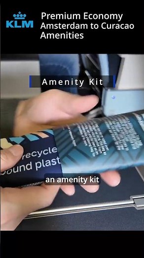 KLM Premium Economy Amenities | Amsterdam to Curacao