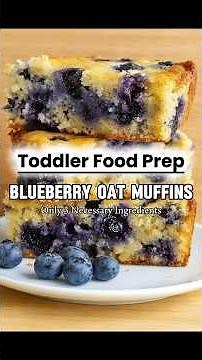 Organic Blueberry Oat Muffins (Top 9 Allergen Friendly) | Toddler Eczema-Friendly Recipe 🫐