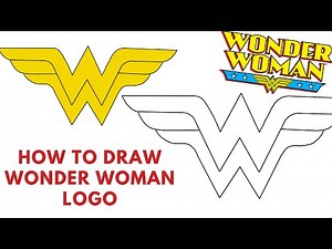 How To Draw Wonder Woman Logo - EASY - Step-By-Step