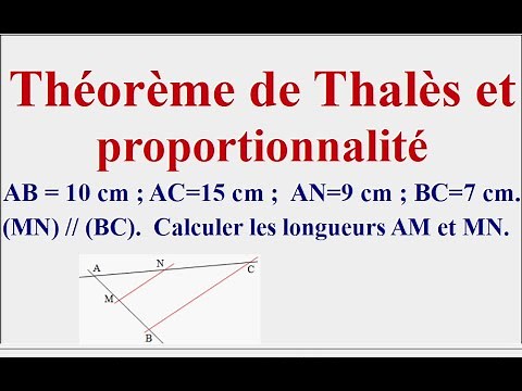 Utiliser le théorème de Thalès et la proportionnalité pour calculer des longueurs