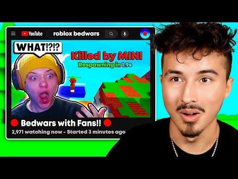 He RAGEQUITTED after i STREAMSNIPED HIM in Roblox BedWars!
