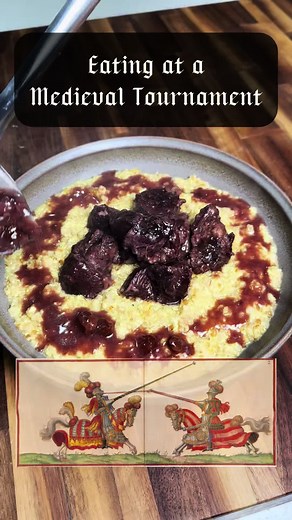 Eating at a medieval tournament #history #medieval #foodhistory #recipe