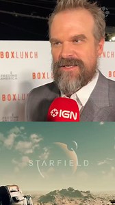 Famous actor David Harbour loves playing Starfield. “Bethesda games, there’s something about them that is just so rich and that world”