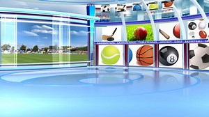 3d virtual sports studio background Premium Stock Video Footage