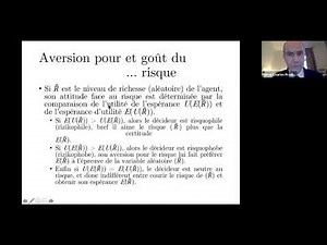 Economics of insurance lecture - 24 novembre