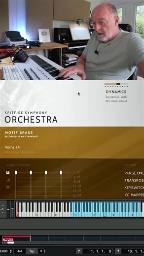 Spitfire Audio on Instagram: "Emmy-nominated composer @guymichelmore on the Motif Brass performance patch. Designed for clarity rather than complexity, it strips the process back to what matters, one primary control for dynamics, with legato and accents responding naturally. Built for heroic lead lines that flow using keyboard input without constant articulation switching. Discover the full course using the link in bio."