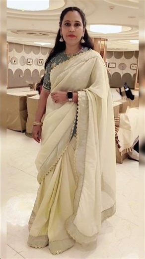 Laces + Creativity = Beautiful Saree ✨ | DIY Blouse Idea#shorts