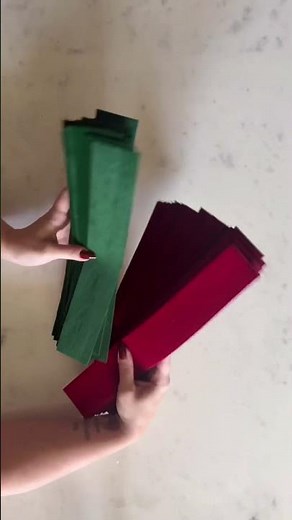 CRAFTMAS DAY 4: Velvet Chain Garland #diy #christmasdecorations #christmasdecor #paperchain