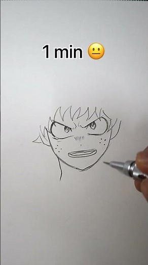How to Draw Deku in 10sec, 10mins, 10hrs #shorts