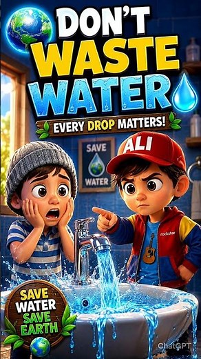 🌍 Don’t Waste Water! 💦 | Ali & Leo Moral Story