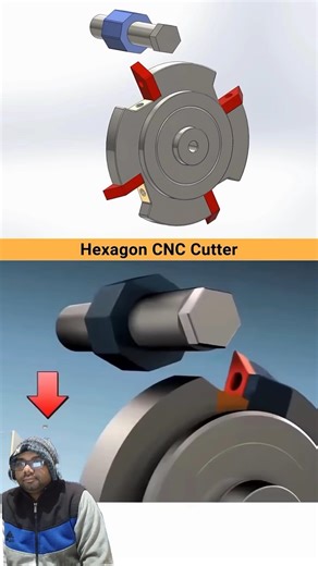 Hexagon CNC Cutter Design 🔥⚙️ | SolidWorks 3D Machinery Shorts #3ddesign #solidworks #tips #diy