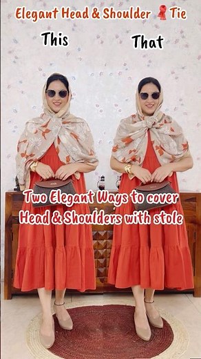 Two Elegant ways to cover Head & Shoulders with Stole 🧣#scarfstyle #styling #shorts #youtubeshorts