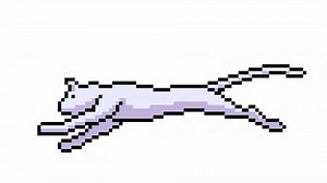 animation pixel art cat run isolated loop