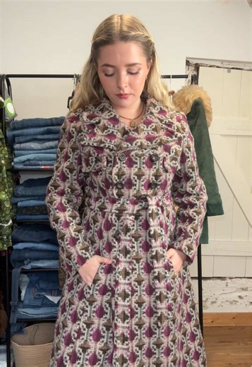 1960s tapestry cost, one for my whimsy girls 🔮 hate to part with this one but i already have my own tapestry coat. coming this sunday, 6pm BST ✨ — #fyp #vintage #fashion #60s #70s witchy medieval revival mod ootd inspo viral trending stevie nicks