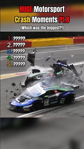 Ranking HUGE Motorsport Crash Moments Pt. 8 💀 #motorsport #racing #crash