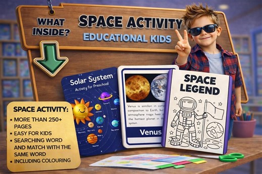 Space Activity Educational Worksheets for Kids | Planets, Astronauts & Solar System Learning Printable - Etsy