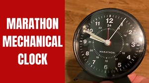 Watch Marathon CL034001BK Mechanical Wind-Up Alarm Clock - Review on Amazon Live