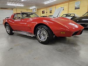 1977 Red Corvette Hot Rod T Top For more information visit: https://www.hobbycarcorvettes.net/corvette/1977-red-corvette-l48-t-top/ CASH PRICE: $ 20000 Transmission: Automatic Engine: 350 Mileage: 13,372 On Dash Details 350 engine, automatic transmission, 13,372 miles on the dash (title is exempt for mileage), tan leather interior, AM/FM/CD radio, power steering, power brakes, X-A/C, power windows, rally wheels, chrome air cleaner, chrome valve covers, tilt and telescopic steering column, Doug’s