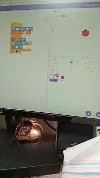 scratch(スクラッチ)プログラミング初めの２２歩目条件分岐～「もし」ブロックで、りんごに触れたら～ #coderdojo #school ​ #scratch #programming
