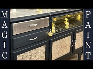 Restoring a piece of furniture in a modern key, with Re Mida and Découpage paper Elisa&MagicPaint!