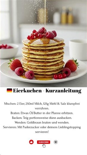 🇩🇪 BLITZ FRÜHSTÜCK! Eierkuchen in unter 60 Sekunden!