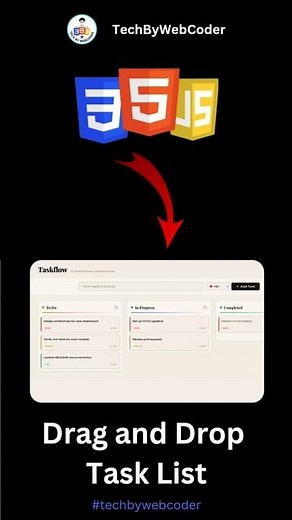 Day 09: How To Build a Drag and Drop Task List Using HTML, CSS & JavaScript (For Beginner)