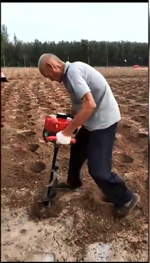 Earth Auger Machine in Action | Fast Hole Digging for Farming, Fencing & Construction #farmmachinery