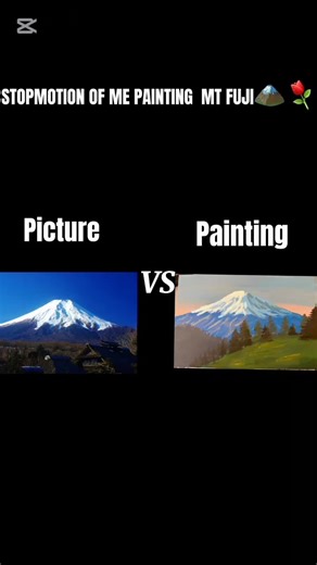 MT fuji acrylic painting #mountfuji #mountain #volcano #acrylicpainting #tutorial #art #painting