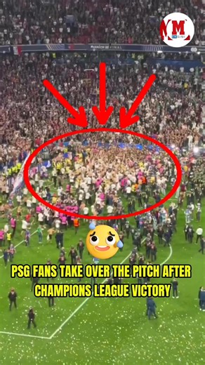 🚨 PSG fans invade the pitch! 🚨 After conquering the Champions League #PSG #InterMilan #ChampionsLeague #UCLFinal | Marca in English
