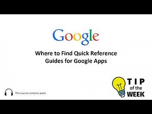 Where to Find Quick Reference Guides for Google Apps with Subtitles