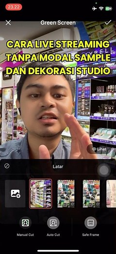 How to livestream Shopee videos using a virtual background using a cellphone