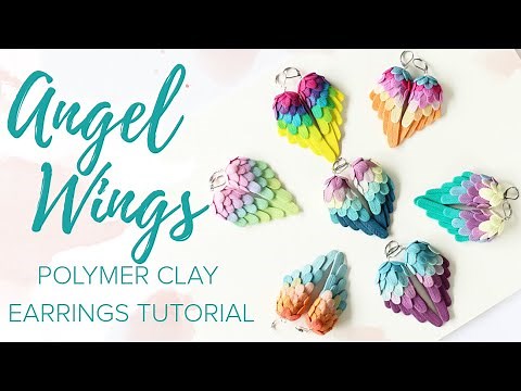 Angel Wings Earrings | Polymer Clay Tutorial
