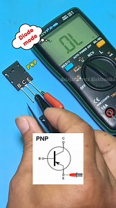 799K views · 6.1K reactions | Another way to test PNP & NPN transistors using a digital multitester in diode mode. #Reels #viral #electrician #shorts #componenteselectrónicos #fblifestyle #audio #electricalengineering #diyprojects #electronics #ideas #creative #radio #electroniccomponents #diy #LED #komponenelektronik #speaker #repair #FM #diyproject #Transistor | Belajar Servis Elektronika | Facebook