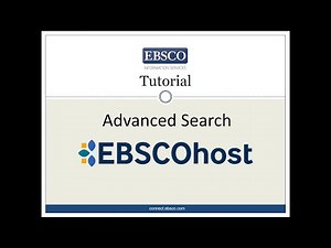Advanced Search in (new) EBSCOhost