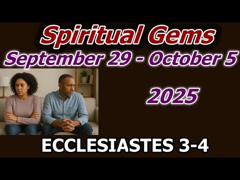 spiritual gems for this week jw | September 28 - October 5, 2025