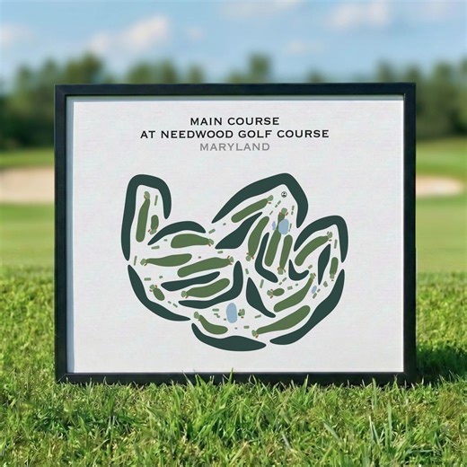 Main Course at Needwood Golf Course, MD | Golf Course Map, Golf Map, Golfer Gift for Him, Scorecard, Golfer BF Gift, Art Print Decor - Etsy