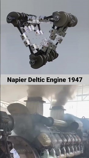 Napier Deltic Engine 1947 working principle / Old train engine #automobile #technology #trainengine
