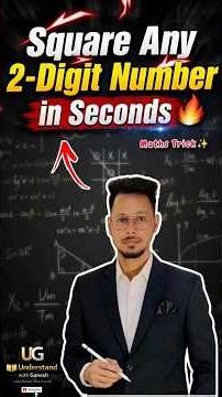 Square Any 2-Digit Number in Seconds 🔥 | Maths Trick #shortvideos #ytshorts #mathstricks #shorts