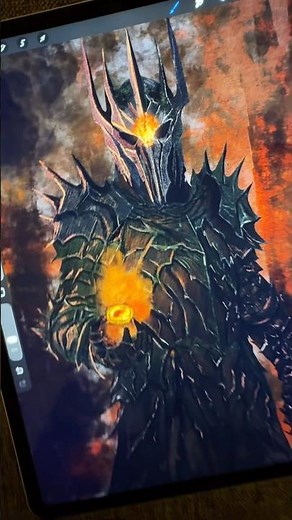 Sauron: Digital Painting Process ✨#shorts