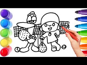 How To Draw cute cartoon Drawing, Painting & Coloring For Kids and Toddlers_ Child Art 🐋🌈🎨