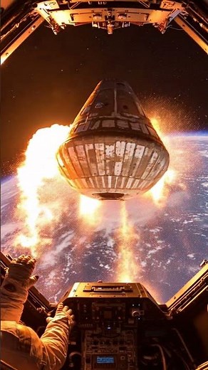 Intense Space Capsule Reentry Into Earth's Atmosphere | Space Exploration | Space | Outer