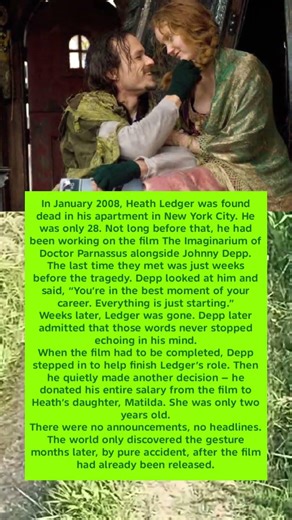 Johnny Depp — the last thing he said to Heath Ledger before his death.