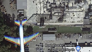 No, there isn’t an airliner parked near Orlando’s Frito Lay plant ... but it looks like there is