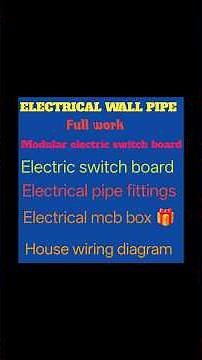 Electrical Wall pipe installation | Electrical House Wiring