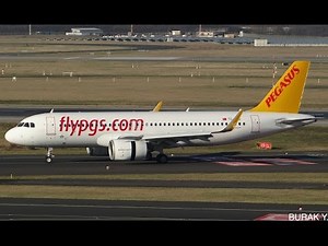 First Airbus A320neo Pegasus Airlines at Düsseldorf Airport