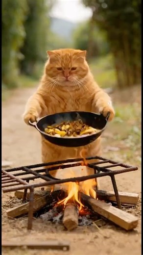 Orange Cat Cooking: Stir-Fried Eggs with Grandma’s Pickled Vegetables #cat #threecats #pets