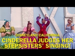 The Evil Stepsisters Sing for Cinderella and the Evil Queen! CRAZY Meet & Greet Disneyland #disney