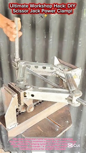 Ultimate Workshop Hack: DIY Scissor Jack Power Clamp! 🛠️⚡