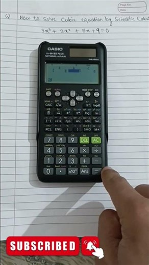 How to solve Cubic equation by Scientific Calculator #maths #shorts
